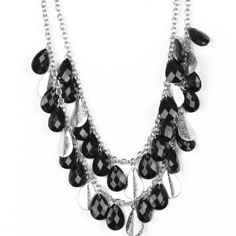 Paparazzi Jewelry Accessories - Life of the FIESTA - Black - Necklace - Vintage